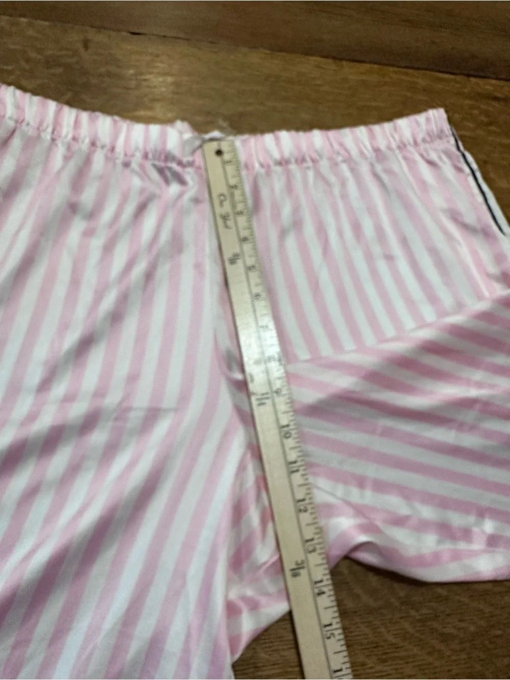 Victoria's Secret sz XXL Pink and White Striped Pajama Set with Black Piping